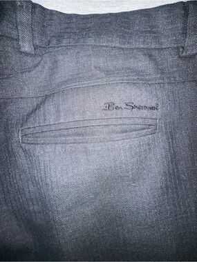 Ben Sherman Dark Gray Herringbone Trousers